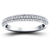 79 Stone Pave Diamond Half Eternity Ring 0.40ct G/SI Platinum - All Diamond