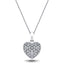 9K White Gold 0.20ct Diamond Heart Pendant - All Diamond