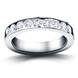 Channel Set Half Eternity Ring 0.80ct G/SI in 18k White Gold 4.0mm