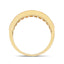 Multi Sapphire and Diamond Half Eternity Ring 1.15ct in 9k Yellow Gold