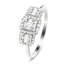 Certified Cluster Diamond Engagement Ring 0.45ct G/SI in 9k White Gold - All Diamond