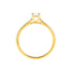 Certified Cushion Diamond Side Stone Engagement Ring 0.55ct G/SI in 18k Yellow Gold - All Diamond