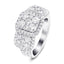 Certified Diamond Cluster Engagement Ring 2.70ct in 9k White Gold - All Diamond