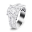 Certified Diamond Cluster Engagement Ring 2.95ct in 9k White Gold - All Diamond