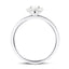 Certified Diamond Pear Halo Engagement Ring 0.50ct G/SI 18k White Gold - All Diamond