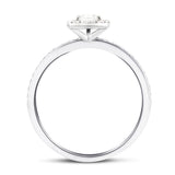 Certified Diamond Pear Halo Engagement Ring 0.50ct G/SI Platinum - All Diamond