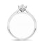 Certified Diamond Pear Side Stone Engagement Ring 1.00ct E/VS 18k White Gold - All Diamond