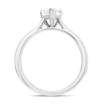 Certified Diamond Pear Solitaire Engagement Ring 0.30ct G/SI 18k White Gold - All Diamond