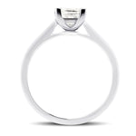 Certified Diamond Princess Engagement Ring 0.30ct G/SI in 18k White Gold - All Diamond