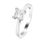 Certified Diamond Princess Engagement Ring 0.50ct in 18k White Gold - All Diamond