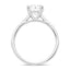 Certified Diamond Princess Side Stone Engagement Ring 0.55ct E/VS 18k White Gold - All Diamond