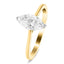 Certified Marquise Diamond Engagement Ring 0.50ct G/SI 18k Yellow Gold - All Diamond