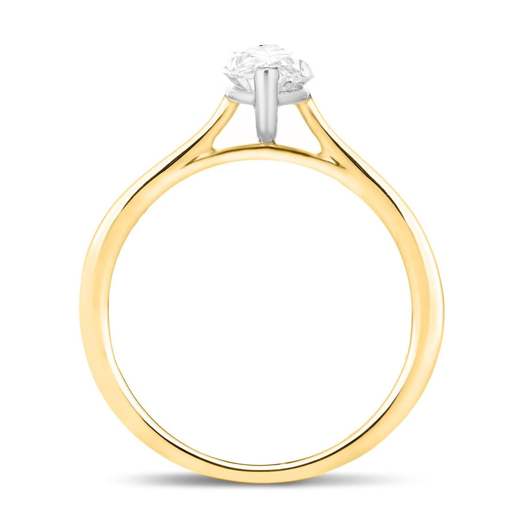 Certified Marquise Diamond Engagement Ring 1.00ct G/SI 18k Yellow Gold - All Diamond