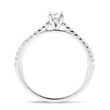 Certified Matching Diamond Engagement & Wedding Ring 0.70ct G/SI in Platinum - All Diamond