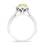 Certified Oval Yellow Diamond Halo Engagement Ring 0.80ct Ring in Platinum - All Diamond