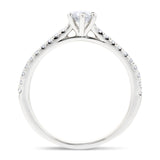 Certified Six Claw Diamond Engagement & Wedding Ring 0.75ct G/SI in Platinum - All Diamond