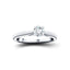 Certified Solitaire Diamond Engagement Ring 0.20ct H/SI Quality 9k White Gold - All Diamond