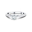 Certified Solitaire Diamond Engagement Ring 0.25ct H/SI Quality 18k White Gold - All Diamond