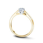 Certified Solitaire Diamond Engagement Ring 0.25ct H/SI Quality 9k Yellow Gold - All Diamond