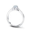 Certified Solitaire Diamond Engagement Ring 0.33ct H/SI Quality 18k White Gold - All Diamond