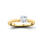 Certified Solitaire Diamond Engagement Ring 0.33ct H/SI Quality 9k Yellow Gold - All Diamond