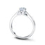 Certified Solitaire Diamond Engagement Ring 0.40ct H/SI Quality 18k White Gold - All Diamond