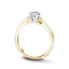 Certified Solitaire Diamond Engagement Ring 0.40ct H/SI Quality 9k Yellow Gold - All Diamond