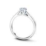 Certified Solitaire Diamond Engagement Ring 0.40ct H/SI Quality In Platinum - All Diamond