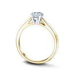 Certified Solitaire Diamond Engagement Ring 0.50ct G/SI Quality 9k Yellow Gold - All Diamond