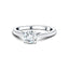 Certified Solitaire Diamond Engagement Ring 0.50ct H/SI Quality 18k White Gold - All Diamond