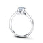 Certified Solitaire Diamond Engagement Ring 0.50ct H/SI Quality 18k White Gold - All Diamond