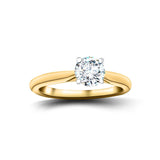 Certified Solitaire Diamond Engagement Ring 0.50ct H/SI Quality 18k Yellow Gold - All Diamond