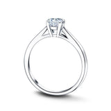 Certified Solitaire Diamond Engagement Ring 0.60ct G/SI Quality 18k White Gold - All Diamond