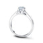 Certified Solitaire Diamond Engagement Ring 0.70ct H/SI Quality 18k White Gold - All Diamond