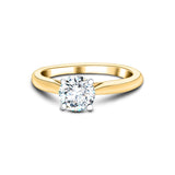 Certified Solitaire Diamond Engagement Ring 0.70ct H/SI Quality 18k Yellow Gold - All Diamond