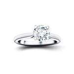 Certified Solitaire Diamond Engagement Ring 0.90ct G/SI Quality 18k White Gold - All Diamond