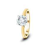 Certified Solitaire Diamond Engagement Ring 0.90ct G/SI Quality 18k Yellow Gold - All Diamond