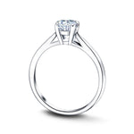 Certified Solitaire Diamond Engagement Ring 1.00ct G/SI Quality 18k White Gold - All Diamond
