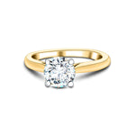 Certified Solitaire Diamond Engagement Ring 1.00ct G/SI Quality 18k Yellow Gold - All Diamond