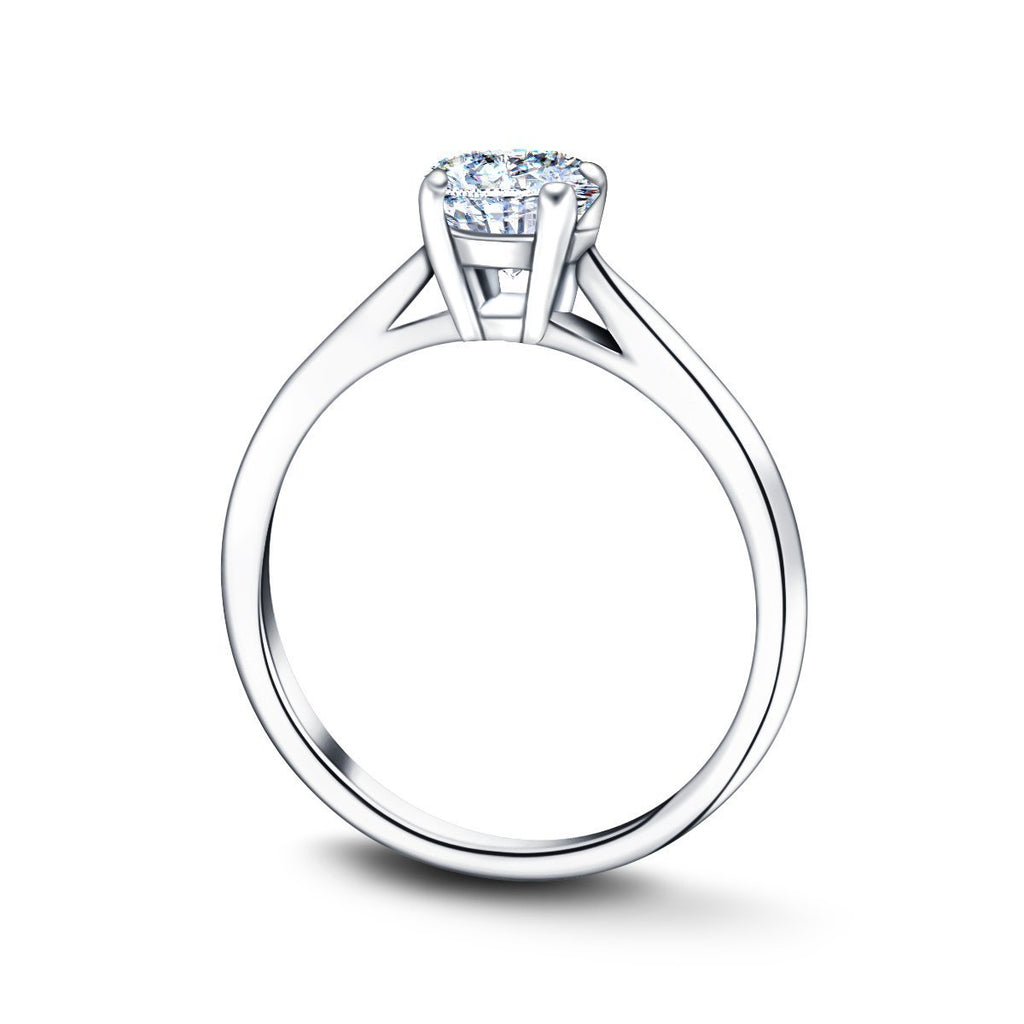 Certified Solitaire Diamond Engagement Ring 1.00ct G/SI Quality Platinum - All Diamond