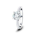 Certified Solitaire Diamond Engagement Ring 1.50ct G/SI Quality 18k White Gold - All Diamond