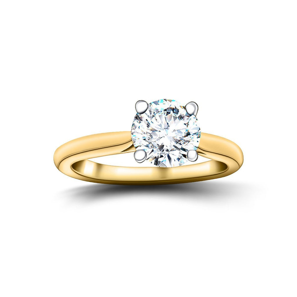 Certified Solitaire Diamond Engagement Ring 1.50ct G/SI Quality 18k Yellow Gold - All Diamond