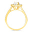 Certified Twist Marquise Diamond Halo Engagement Ring 2.10ct G/SI in 18k Yellow Gold - All Diamond