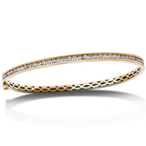 Channel Set Diamond Bangle 0.60ct G/SI Diamond in 9k Rose Gold - All Diamond