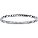 Channel Set Diamond Bangle 1.00ct G/SI Diamond in 18k White Gold - All Diamond