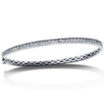 Channel Set Diamond Bangle 1.00ct G/SI Diamond in 9k White Gold - All Diamond