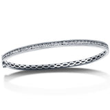 Channel Set Diamond Bangle 1.50ct G/SI Diamond in 18k White Gold - All Diamond