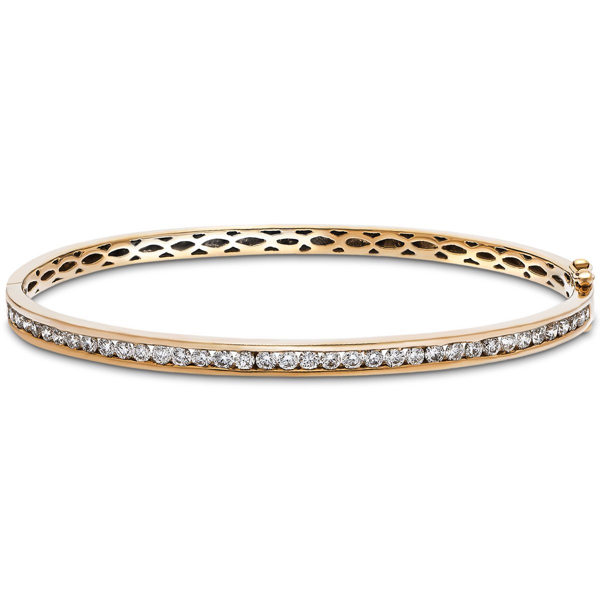 Channel Set Diamond Bangle 1.50ct G/SI Diamond in 9k Rose Gold - All Diamond