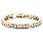 Channel Set Full Eternity Diamond Ring 0.50ct 18k Yellow Gold 2.5mm - All Diamond