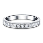 Channel Set Half Eternity Ring 0.25ct G/SI Diamonds in Platinum - All Diamond